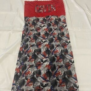 Oversized Spider-Man printed pillow case with the name Gavin embroidered